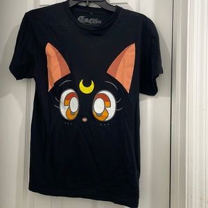 Luna Sailor Moon shirt size Small - bit of white paint stain at the bottom back